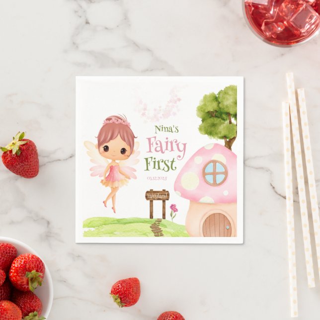 Serviette En Papier Fairy First, Flower Garden & Fairyland Enchanted (En situation)