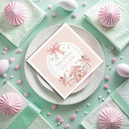 Serviette En Papier Fairy Girls Mushroom House Ribbon Twins Anniversai