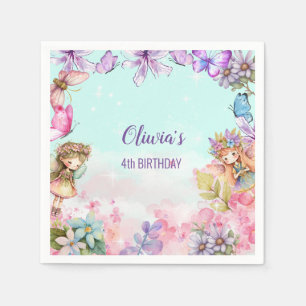Serviette En Papier Fairy Party Garden Fairy Anniversaire