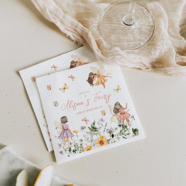Serviette En Papier Fairy Premier anniversaire (Créateur téléchargé)