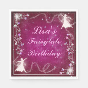 Serviette En Papier Fairy rose étoile Magique fête d'anniversaire