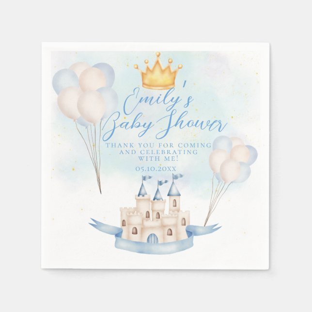 Serviette En Papier Fairytale magie Château Baby shower de fête de la  (Devant)