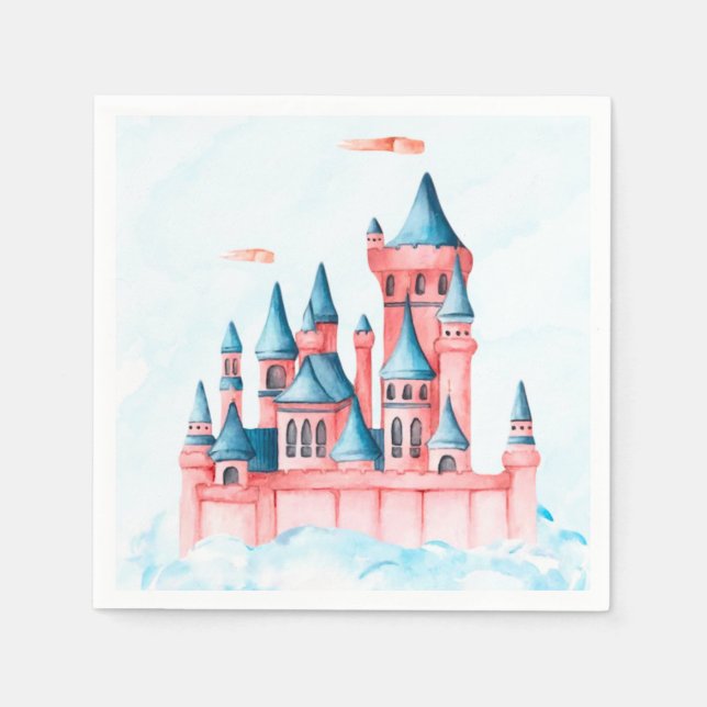 Serviette En Papier Fairytale Princess Castle (Devant)