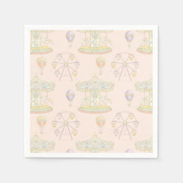Serviette En Papier Fairytale Vintage Amusement Park