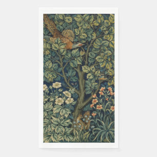 Serviette En Papier Faisan d'arbre boisé William Morris