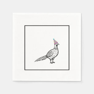 Serviette En Papier Faisan, thème oiseau
