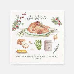 Serviette En Papier Faisons bombance Friendsgiving de Thanksgiving