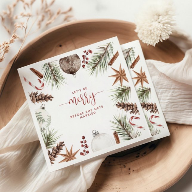 Serviette En Papier Faisons la fête Rustique Fête de Mariage de Noël (Créateur téléchargé)