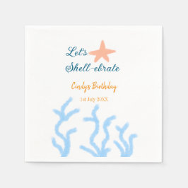 Serviette En Papier Faisons la fête sous l'anniversaire bleu marine