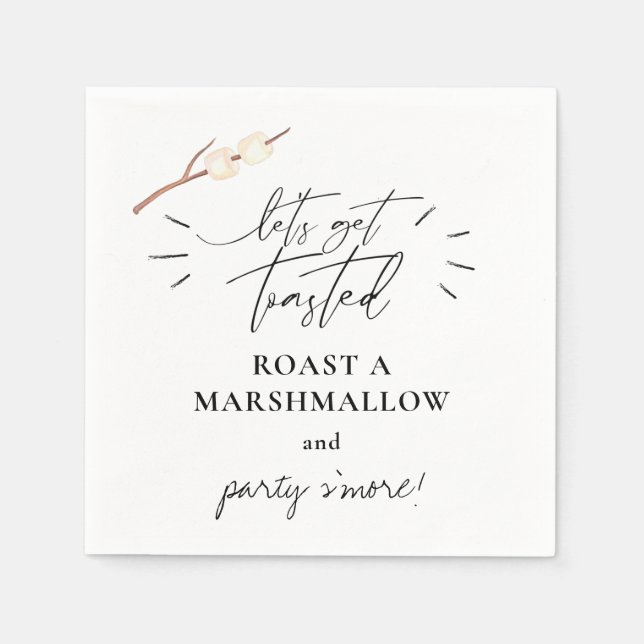 Serviette En Papier Faisons-nous griller S'more Marshmallow (Devant)
