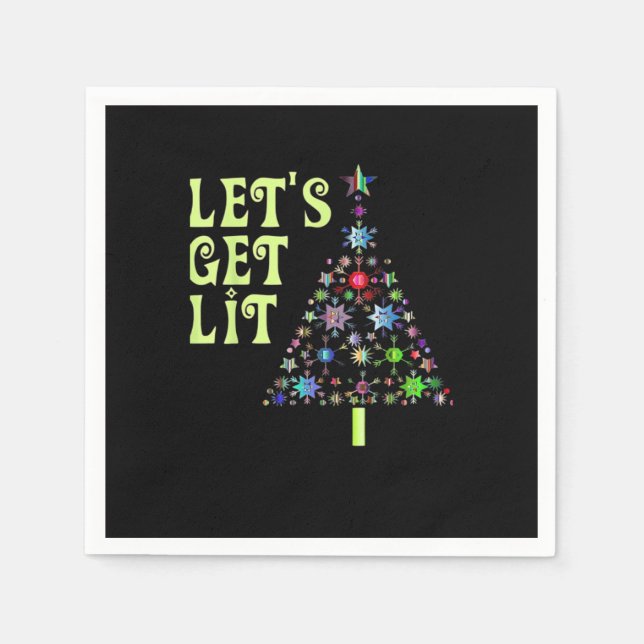 Serviette En Papier Faisons un bon Noël Drôle Design (Devant)