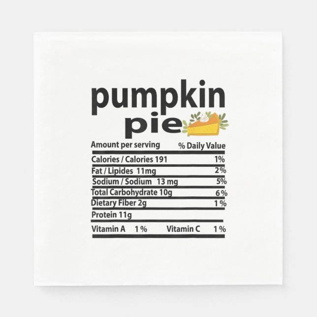 Serviette En Papier Fait nutritif amusant à gâteau Citrouille pour Tha (Devant)