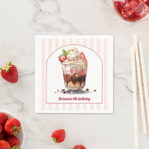 Serviette En Papier Faites votre propre crème glacée dimanche fête d'a