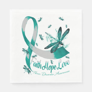 Serviette En Papier Faith Hope Love Panique Trouble Sensibilisation Dr