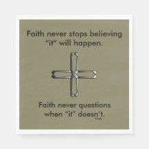 Faith Jamais serviettes avec croix acier