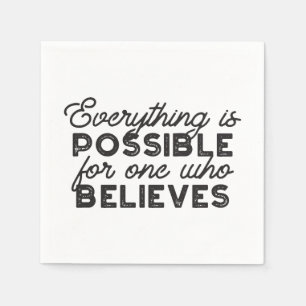 Serviette En Papier Faith Unbbound - Citations "Tout est possible"