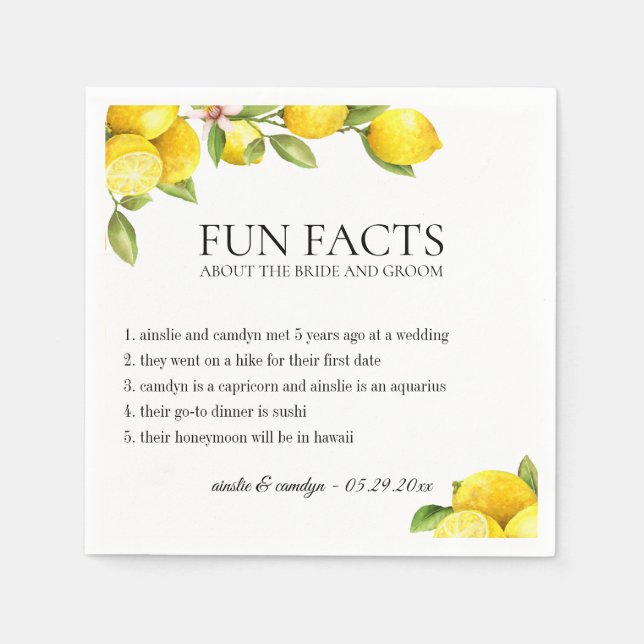 Serviette En Papier Faits amusants Citrus Orchard Personnalisé (Devant)