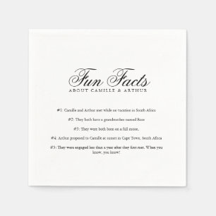 Serviette En Papier Faits amusants Monogramme minimaliste Papier de sc