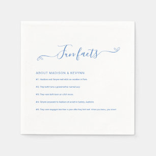 Serviette En Papier Faits amusants Naples Mariage bleu