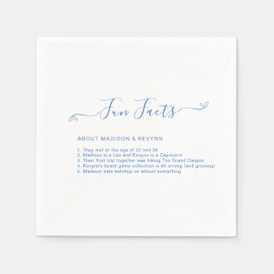 Serviette En Papier Faits amusants Naples Mariage bleu