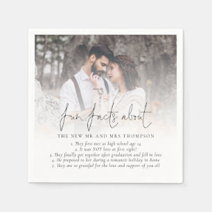 Serviette En Papier Faits amusants Nouveaux mariés Photo Overlay Maria