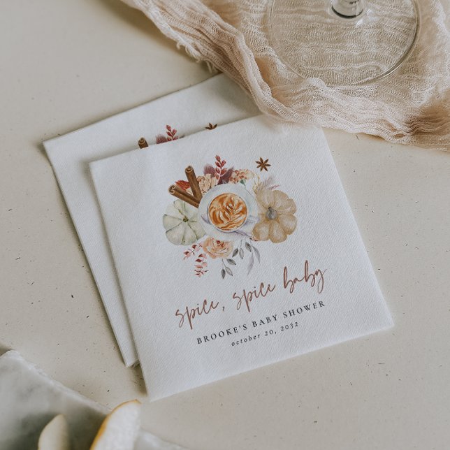 Serviette En Papier Fall Pumpkin Spice Baby Shower (Créateur téléchargé)