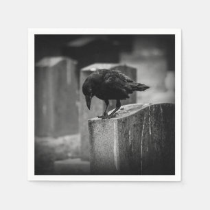 Serviette En Papier Falln Cemetery Crow