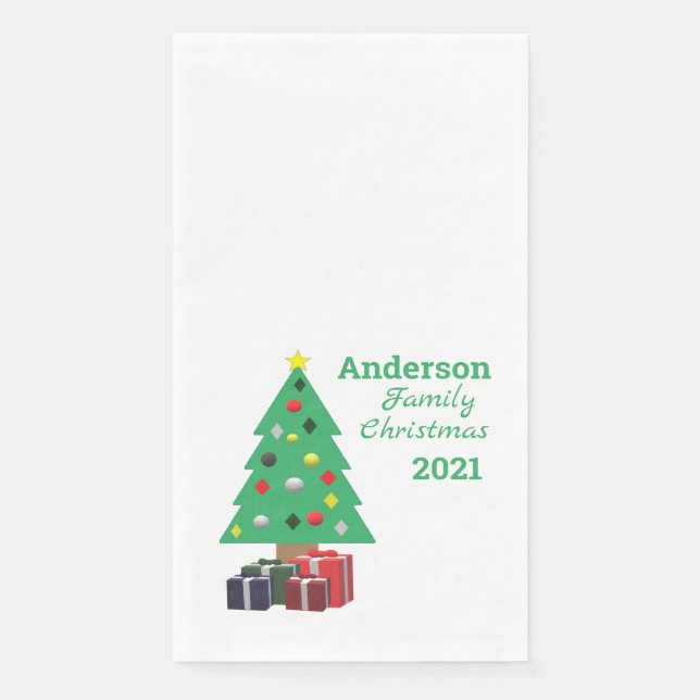 Serviette En Papier Famille Christmas (Devant)