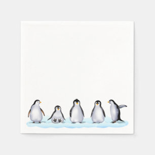 Serviette En Papier Famille de pingouin
