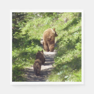 Serviette En Papier Famille d'ours Brown