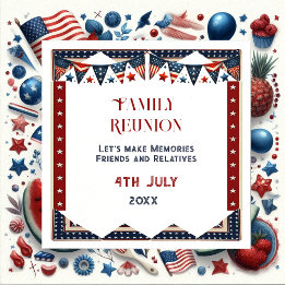 Serviette En Papier Famille Réunion American Flag Bund 4 Juillet Crew