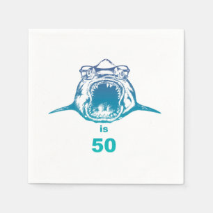 Serviette En Papier Famous Shark est 50 napkin cocktail