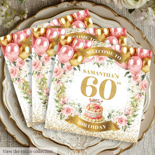 Serviette En Papier Fancy Boho 60e Anniversaire serviettes Bloom esthé