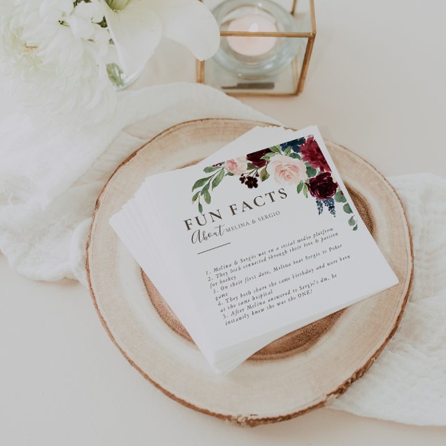 Serviette En Papier Fancy Classic Brown Trivia Fun Facts Mariage (Créateur téléchargé)