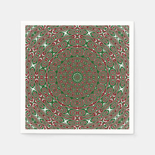 Serviette En Papier Fancy Ornate Maximaliste Super Noël Mandala