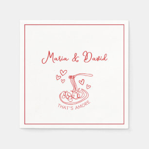 Serviette En Papier Fantaisiste C'est l'Amour sur mesure Mariage itali
