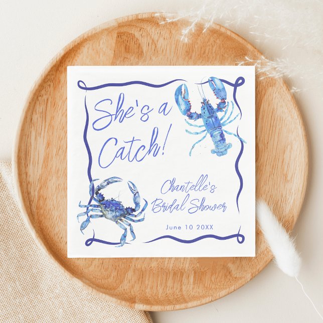 Serviette En Papier Fantaisiste Elle est un beau parti Mariage bleu cô (Créateur téléchargé)