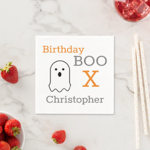 Serviette En Papier Fantôme de Boo Anniversaire