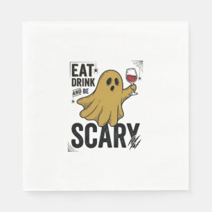 Serviette En Papier Fantôme d'Halloween Manger Boire Et Être Effrayant