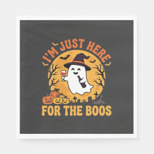 Serviette En Papier Fantôme drôle d'Halloween Je suis juste là pour le