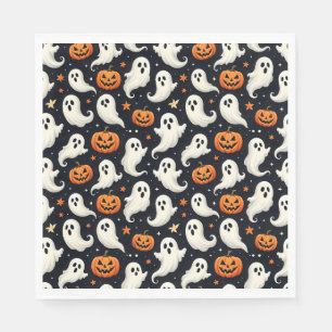 Serviette En Papier Fantômes et Jack oLanterns Halloween