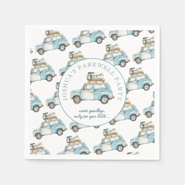 Serviette En Papier Farewell Grad Cute Car Partir Fête (Devant)