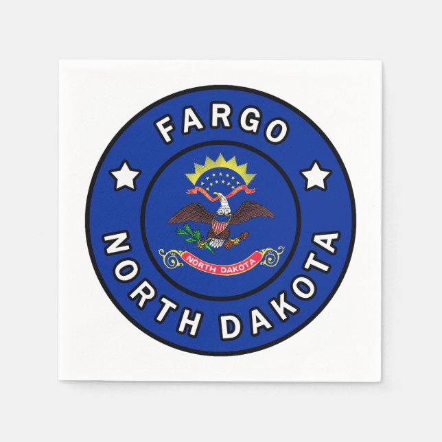 Serviette En Papier Fargo Dakota du Nord (Devant)