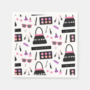 Serviette En Papier Fashionista Maquillage Défilé de Mode Fête d'Anniv