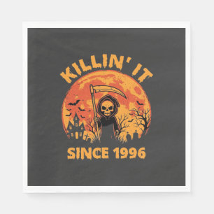 Serviette En Papier Faucheur d'Halloween depuis 1996 Conception d'anni