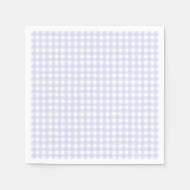 Serviette En Papier Faye et Lauren Blue Pastel En vichy (Devant)