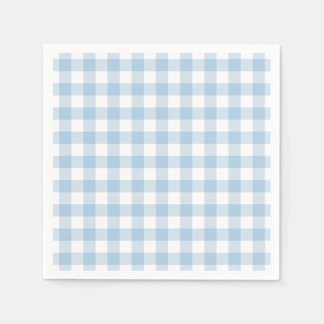 Serviette En Papier Faye et Lauren Blue Plaid (Devant)