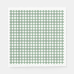Serviette En Papier Faye et Lauren Fall Green En vichy
