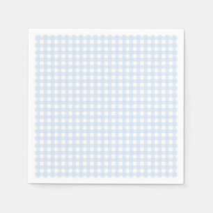 Serviette En Papier Faye et Lauren Pastel En vichy bleu