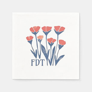 Serviette En Papier FDT Floral Wreath Subtle Feminine Boho Anti-Trump